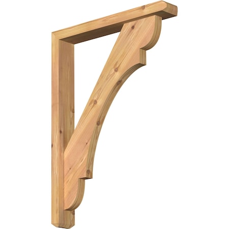 Ekena Millwork Olympic Craftsman Smooth Bracket w/ Offset Brace, Western Red Cedar, 3 1/2"W x 22"D x 30"H BKT0402X22X30OLY04SWR